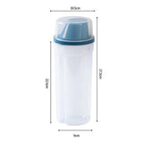 Maxbell Sealed Cereal Container Food Dispenser Rice Storage Bin for Sugar Cereal Blue Large