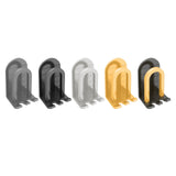 Maxbell Aluminum Toothbrush Holder Storage Rack Wall No Drilling Install Rustpoof Grey