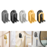 Maxbell Aluminum Toothbrush Holder Storage Rack Wall No Drilling Install Rustpoof Grey