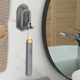 Maxbell Aluminum Toothbrush Holder Storage Rack Wall No Drilling Install Rustpoof Grey