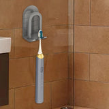 Maxbell Aluminum Toothbrush Holder Storage Rack Wall No Drilling Install Rustpoof Grey