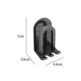 Maxbell Aluminum Toothbrush Holder Storage Rack Wall No Drilling Install Rustpoof Black