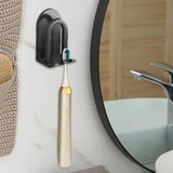 Maxbell Aluminum Toothbrush Holder Storage Rack Wall No Drilling Install Rustpoof Black