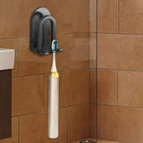 Maxbell Aluminum Toothbrush Holder Storage Rack Wall No Drilling Install Rustpoof Black