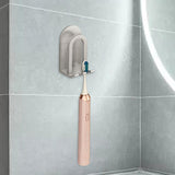 Maxbell Aluminum Toothbrush Holder Storage Rack Wall No Drilling Install Rustpoof Argent
