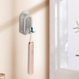 Maxbell Aluminum Toothbrush Holder Storage Rack Wall No Drilling Install Rustpoof Argent