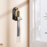 Maxbell Aluminum Toothbrush Holder Storage Rack Wall No Drilling Install Rustpoof Black Aureate