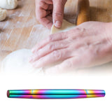 Maxbell Stainless Steel Rolling Pin Handheld for Dumpling Making Cookies Pastry Multicolor