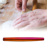 Maxbell Stainless Steel Rolling Pin Handheld for Dumpling Making Cookies Pastry Red