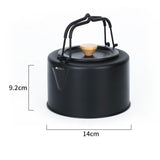 Maxbell Camping Kettle Cookware Outdoor Kettle for Outdoor Backpacking Kitchen Black