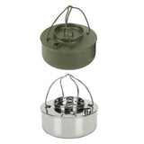 Maxbell Camping Kettle Teapot Camping Cookware Outdoor Kettle for RV Outdoor Hiking Green