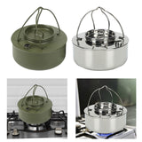 Maxbell Camping Kettle Teapot Camping Cookware Outdoor Kettle for RV Outdoor Hiking Green