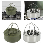 Maxbell Camping Kettle Teapot Camping Cookware Outdoor Kettle for RV Outdoor Hiking Green