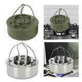 Maxbell Camping Kettle Teapot Camping Cookware Outdoor Kettle for RV Outdoor Hiking Green