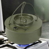 Maxbell Camping Kettle Teapot Camping Cookware Outdoor Kettle for RV Outdoor Hiking Green