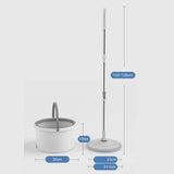 Maxbell Self Wring Rotation Floor Mop with Bucket for Hardwood Laminate Apartment 2 Microfiber Rag