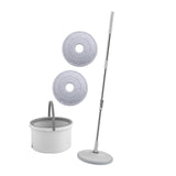 Maxbell Self Wring Rotation Floor Mop with Bucket for Hardwood Laminate Apartment 2 Microfiber Rag