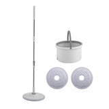Maxbell Self Wring Rotation Floor Mop with Bucket for Hardwood Laminate Apartment 2 Microfiber Rag