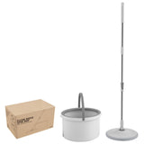 Maxbell Self Wring Rotation Floor Mop with Bucket for Hardwood Laminate Apartment 4 Microfiber Rag