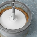 Maxbell Self Wring Rotation Floor Mop with Bucket for Hardwood Laminate Apartment 4 Microfiber Rag