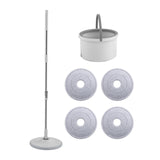 Maxbell Self Wring Rotation Floor Mop with Bucket for Hardwood Laminate Apartment 4 Microfiber Rag