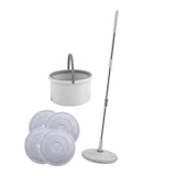 Maxbell Self Wring Rotation Floor Mop with Bucket for Hardwood Laminate Apartment 4 Microfiber Rag