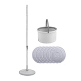 Maxbell Self Wring Rotation Floor Mop with Bucket for Hardwood Laminate Apartment 6 Microfiber Rag