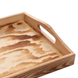 Maxbell Wooden Serving Platters Tray with Handles Multi Functional Height 5cm