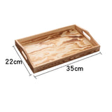 Maxbell Wooden Serving Platters Tray with Handles Multi Functional Height 5cm