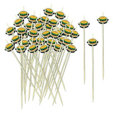 Maxbell 100Pcs Disposable Fruit Forks Sticks Hamburger Pattern for Dessert Festival
