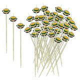 Maxbell 100Pcs Disposable Fruit Forks Sticks Hamburger Pattern for Dessert Festival