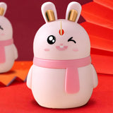 Maxbell Rabbit Shape Toothpick Dispenser Pressing Small Size Accessory Durable Pink