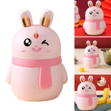 Maxbell Rabbit Shape Toothpick Dispenser Pressing Small Size Accessory Durable Pink