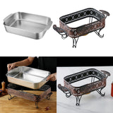 Maxbell Stainless Steel Fish Deep Baking Tray with Handles Durable 5.4cm Deep