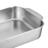 Maxbell Stainless Steel Fish Deep Baking Tray with Handles Durable 5.4cm Deep