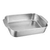 Maxbell Stainless Steel Fish Deep Baking Tray with Handles Durable 7.6cm Deep