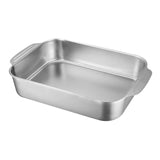 Maxbell Stainless Steel Fish Deep Baking Tray with Handles Durable 7.6cm Deep