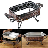 Maxbell Roasting Pan Rack for Fish Deep Baking Tray Durable Material Accessory
