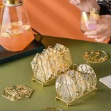 Maxbell Clear Acrylic Cup Coasters Tabletop Protection for Home Office Hexagon