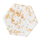 Maxbell Clear Acrylic Cup Coasters Tabletop Protection for Home Office Hexagon
