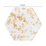Maxbell Clear Acrylic Cup Coasters Tabletop Protection for Home Office Hexagon
