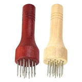 Maxbell Professional Meat Tenderizer with Wooden Handle for Marinade Turkey Beef White
