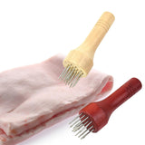 Maxbell Professional Meat Tenderizer with Wooden Handle for Marinade Turkey Beef White