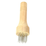 Maxbell Professional Meat Tenderizer with Wooden Handle for Marinade Turkey Beef White