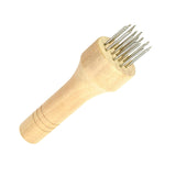 Maxbell Professional Meat Tenderizer with Wooden Handle for Marinade Turkey Beef White