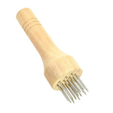 Maxbell Professional Meat Tenderizer with Wooden Handle for Marinade Turkey Beef White