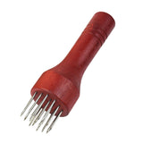 Maxbell Professional Meat Tenderizer with Wooden Handle for Marinade Turkey Beef Red