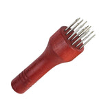 Maxbell Professional Meat Tenderizer with Wooden Handle for Marinade Turkey Beef Red