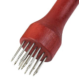 Maxbell Professional Meat Tenderizer with Wooden Handle for Marinade Turkey Beef Red