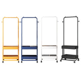 Maxbell Clothing Rack with Wheels Clothes Drying Rack for Bedroom Laundry Room White